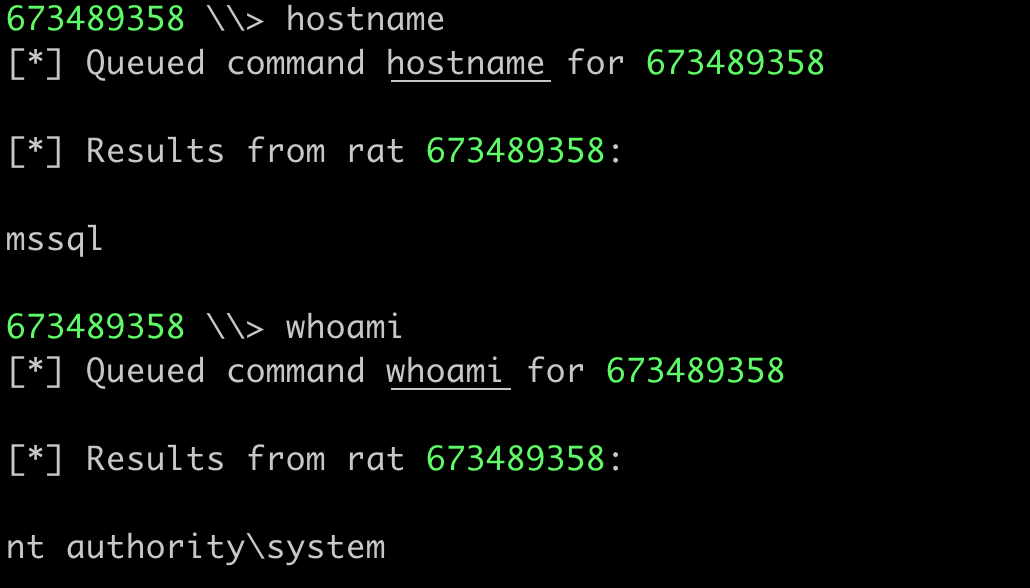 Running some commands on MSSQL