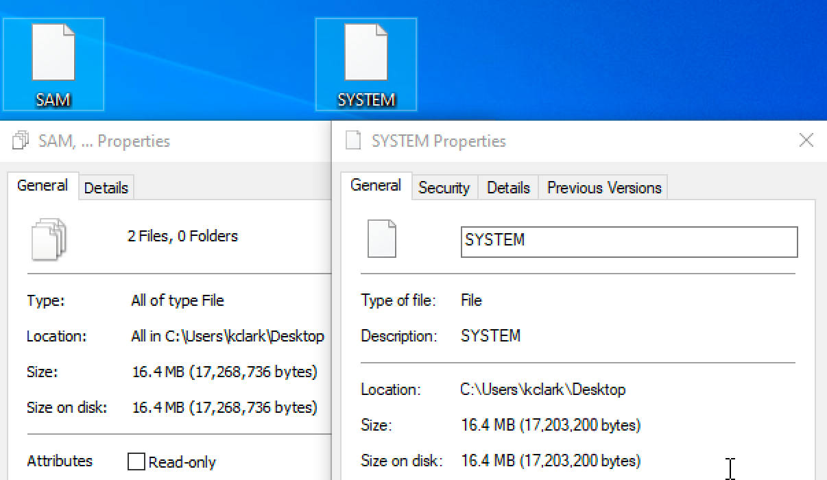 Viewing SAM and SYSTEM files on disk