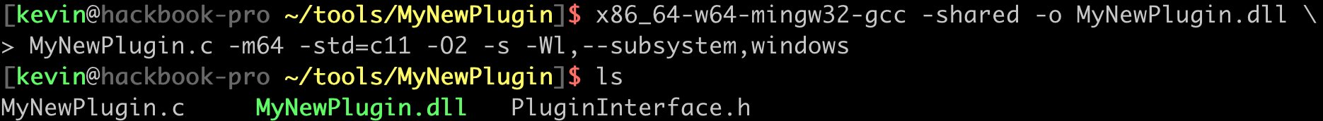 Compiling C Code into Plugin DLL File