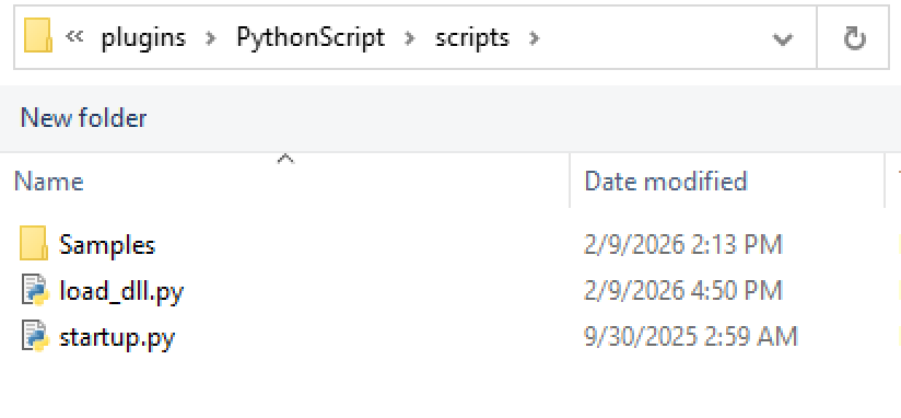 Creating New Python Script Inside Scripts Folder