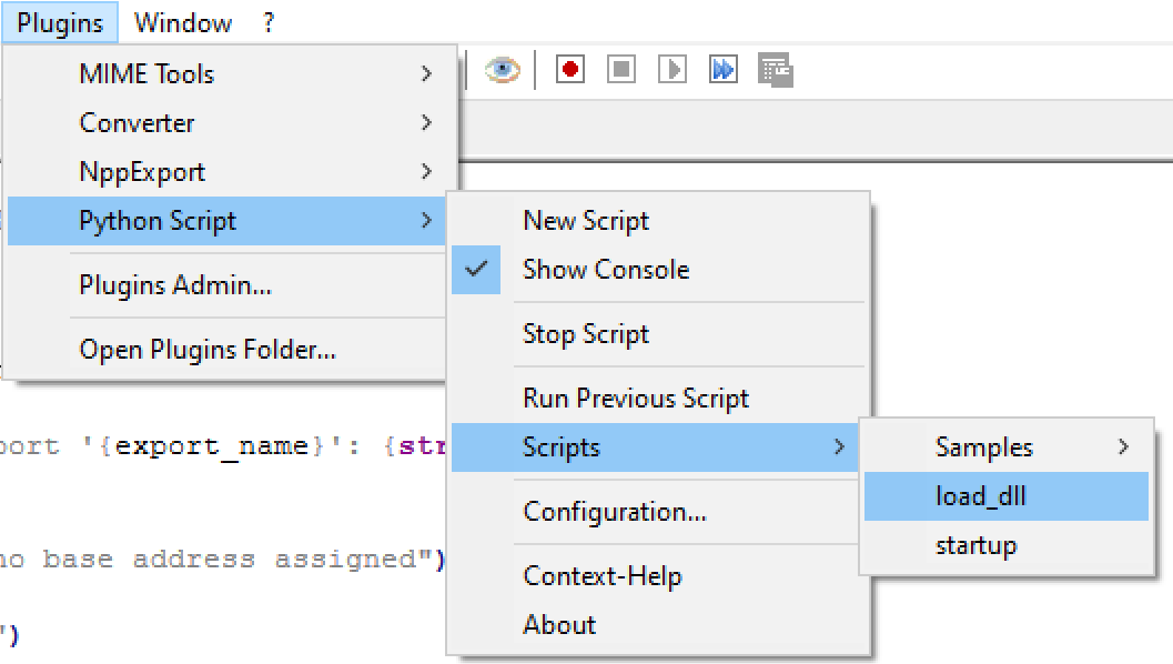 Python Script Visible In Scripts Menu